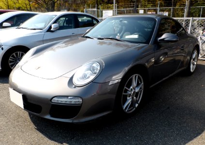 The frontview of Porsche 997 Carrera