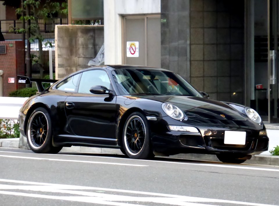 The frontview of Porsche 997 Carrera Coupe