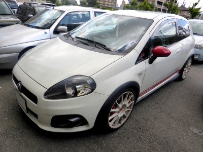 The frontview of Abarth Grande Punto esseesse