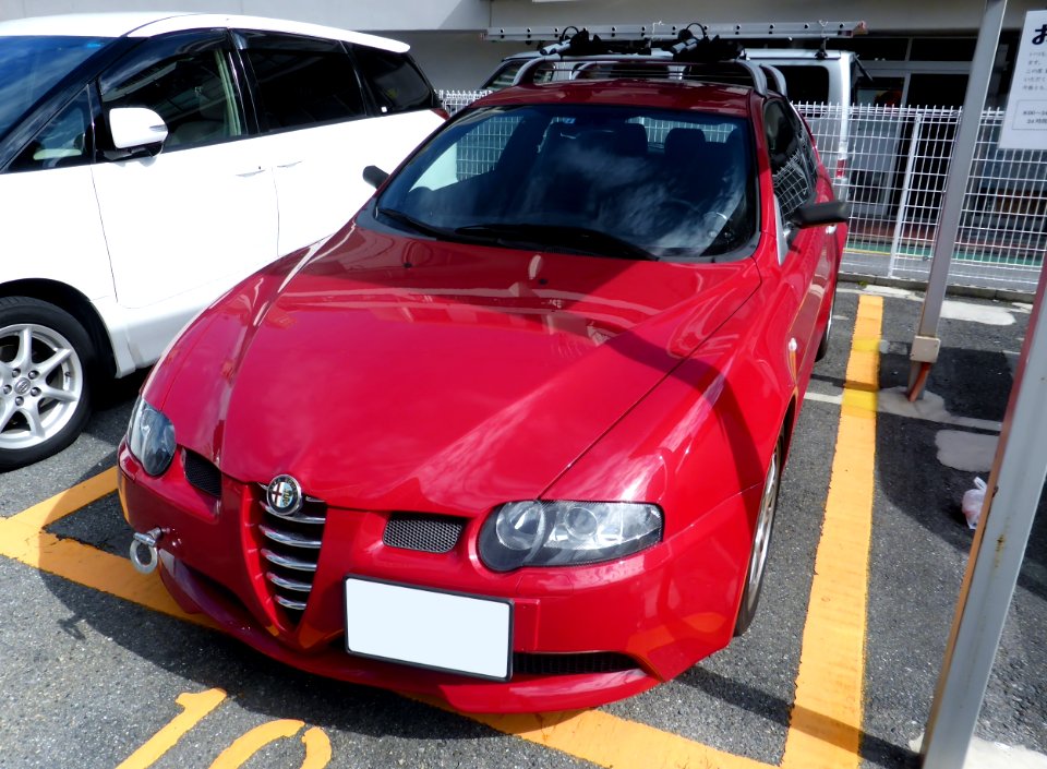 The frontview of Alfa Romeo 147 GTA