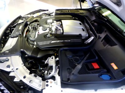 The engine room of Mercedes-AMG C63 S (W205)