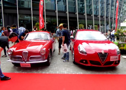 The frontview of Alfa Romeo Giulietta Sprint & Quadrifoglio Verde