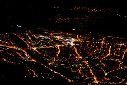 The eastern part of Innsbruck at night