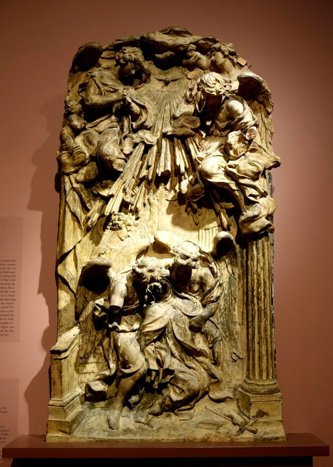 The Ecstasy of Saint Teresa of Avila, by Ercole Ferrata, Italian, late 1660s, terracotta - Middlebury College Museum of Art - Middlebury, VT - DSC08162
