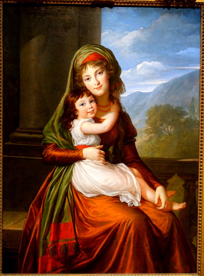 The Countess von Schoenfeld with Her Daughter, by Elisabeth Louise Vigee-Lebrun, 1793, oil on canvas - University of Arizona Museum of Art - University of Arizona - Tucson, AZ - DSC08087