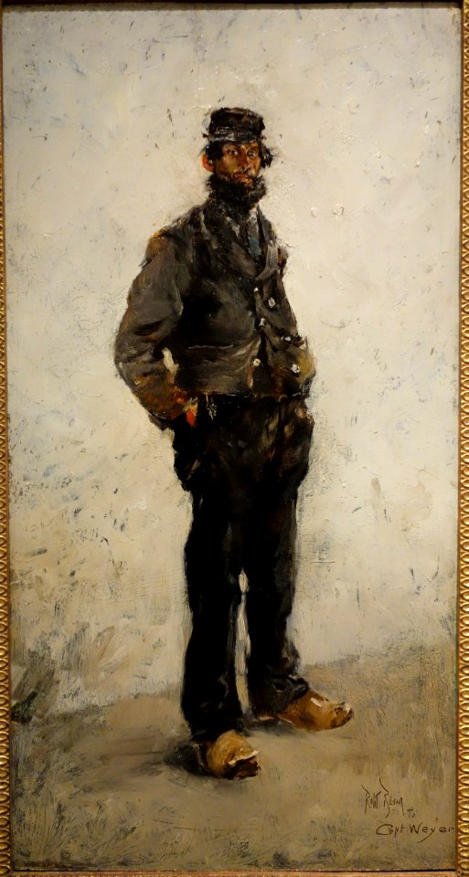 The Emigrant Model by Robert Blum, 1882, oil on panel - New Britain Museum of American Art - DSC09481