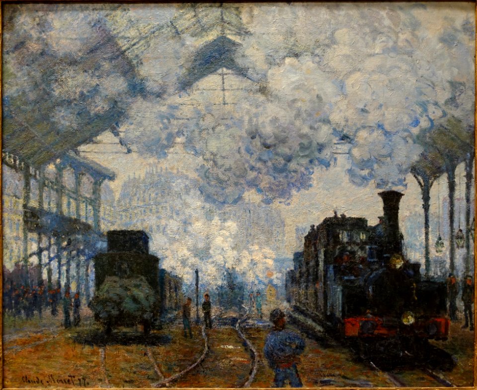 The Gare Saint-Lazare, Arrival of a Train, by Claude Monet, 1877, oil on canvas - Fogg Art Museum, Harvard University - DSC00694