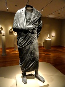 The Emperor as Philosopher, probably Marcus Aurelius, about 180-200 AD, Roman, bronze - Cleveland Museum of Art - DSC08293