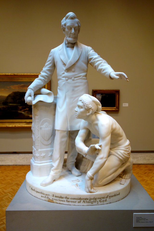 The Emancipation Group by Thomas Ball, 1873, marble - Chazen Museum of Art - DSC02168