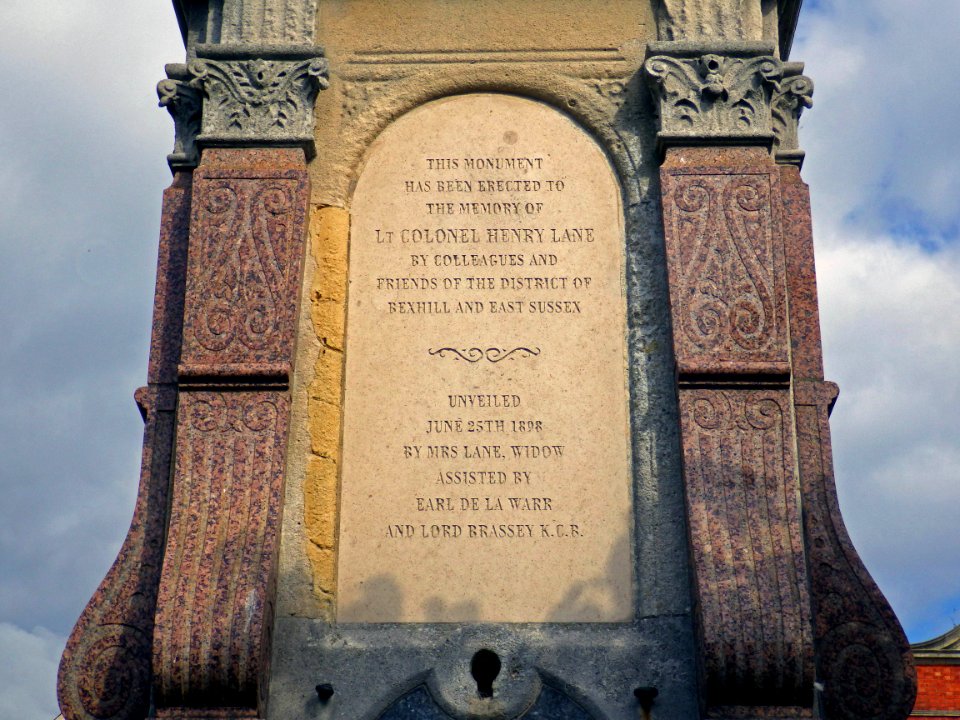 The Lane Memorial Fountain, Bexhill (south side)