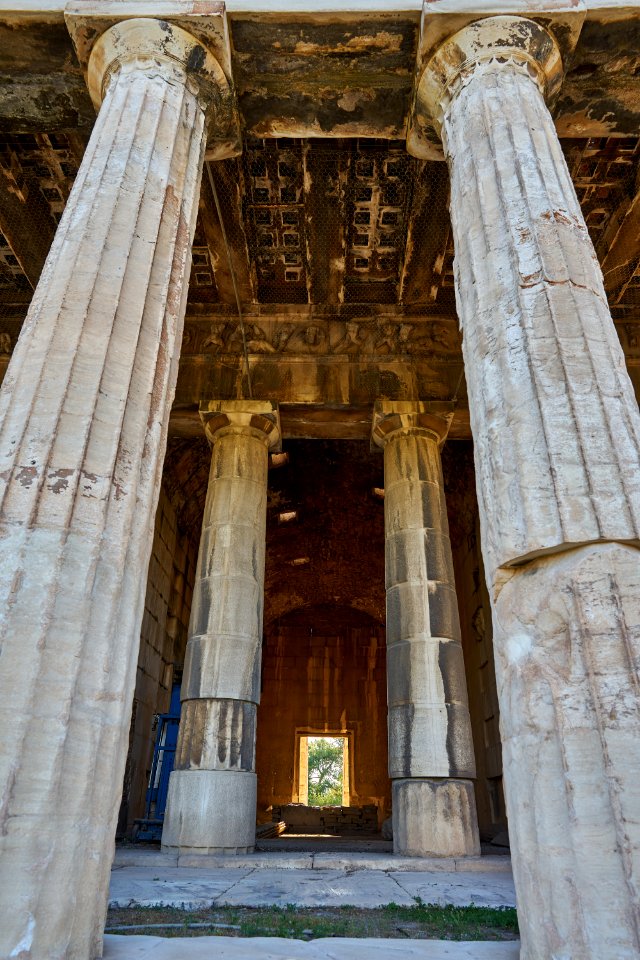 The interior of the Temple of Hephaestus on June 27, 2020