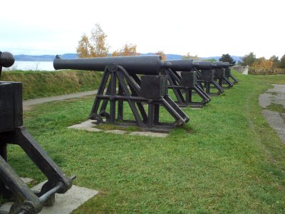The cannons of Kristiansten fortress photo