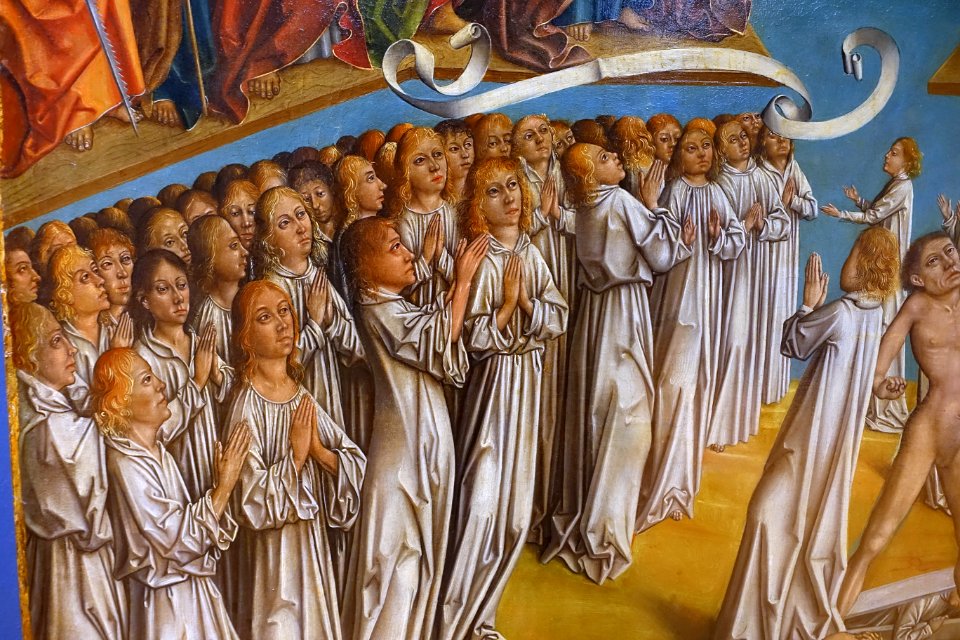The Last Judgment by Fernando Gallego, Francisco Gallego, and workshop, detail, 1480-1488, oil on panel - University of Arizona Museum of Art - University of Arizona - Tucson, AZ - DSC08400