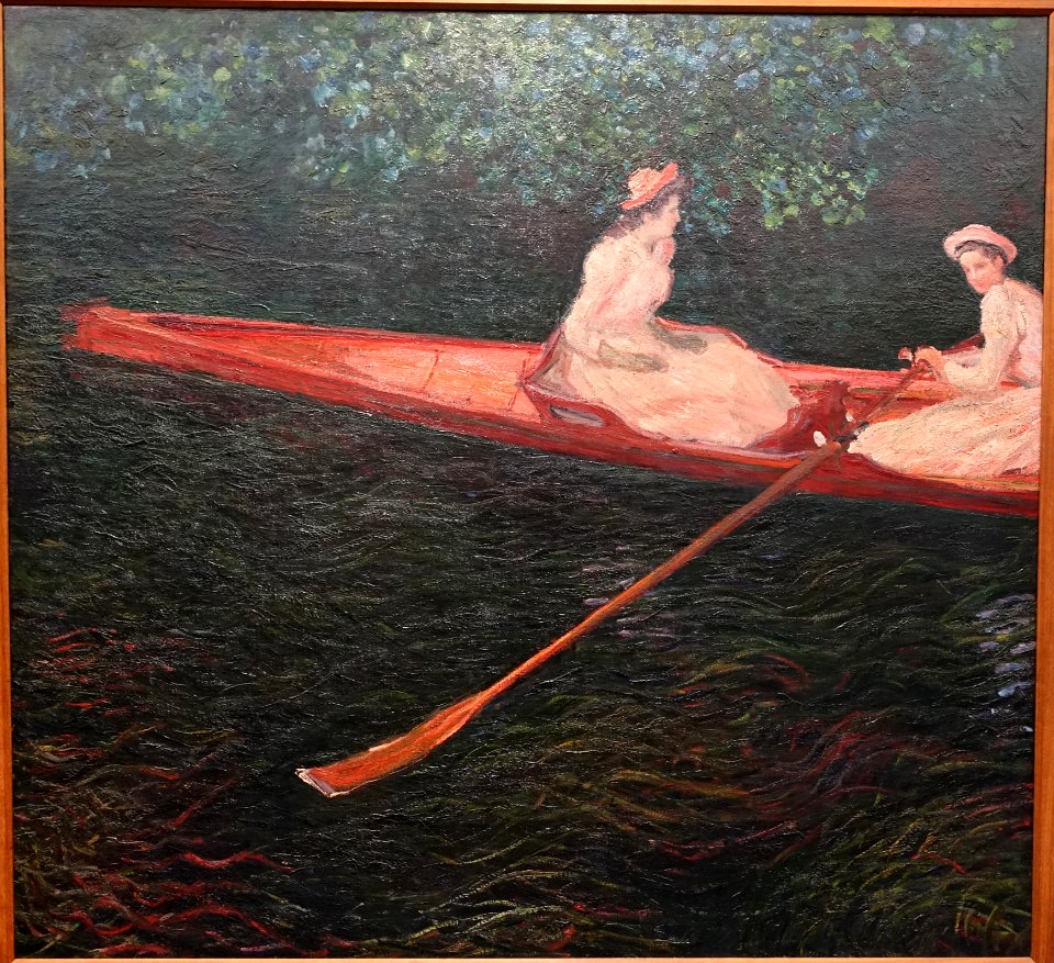 The Canoe on the Epte, by Claude Monet, c. 1890, oil on canvas - Museu de Arte de São Paulo - DSC07345