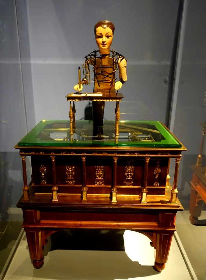 The Draughtsman-Writer by Henry Maillardet, England, London, c. 1800, brass, steel, wood, fiber - Metropolitan Museum of Art - New York City - DSC07127