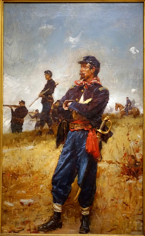 The Captain, by Gilbert Gaul, c. 1890, oil on canvas - Peabody Essex Museum - DSC07022