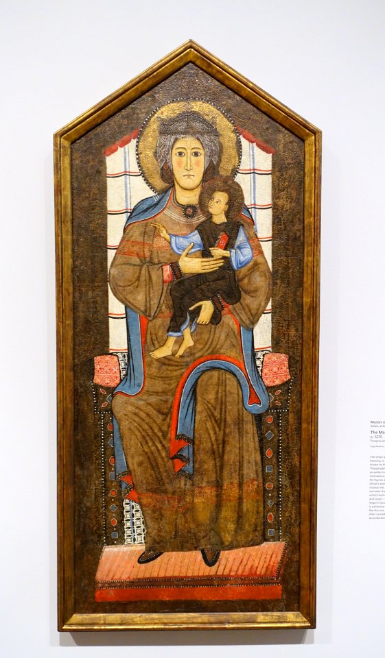 The Madonna and Child Enthroned, Master of Camerino, Italy, c. 1270, tempera and silver on panel, transferred to new support - Fogg Art Museum, Harvard University - DSC00998
