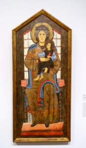 The Madonna and Child Enthroned, Master of Camerino, Italy, c. 1270, tempera and silver on panel, transferred to new support - Fogg Art Museum, Harvard University - DSC00998