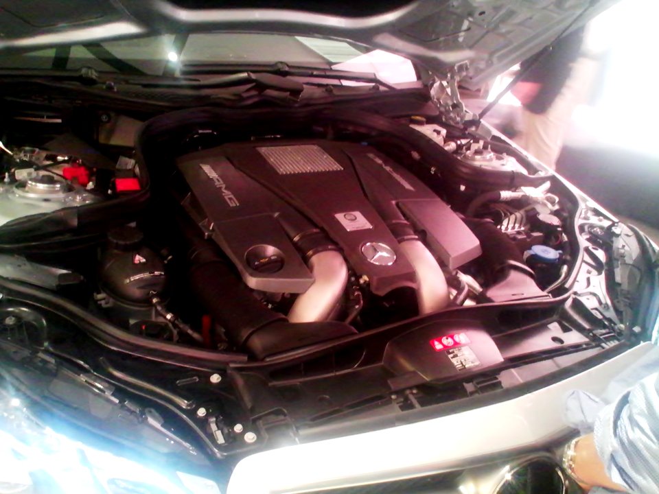 The engine room of Mercedes-Benz E63 AMG (W212)