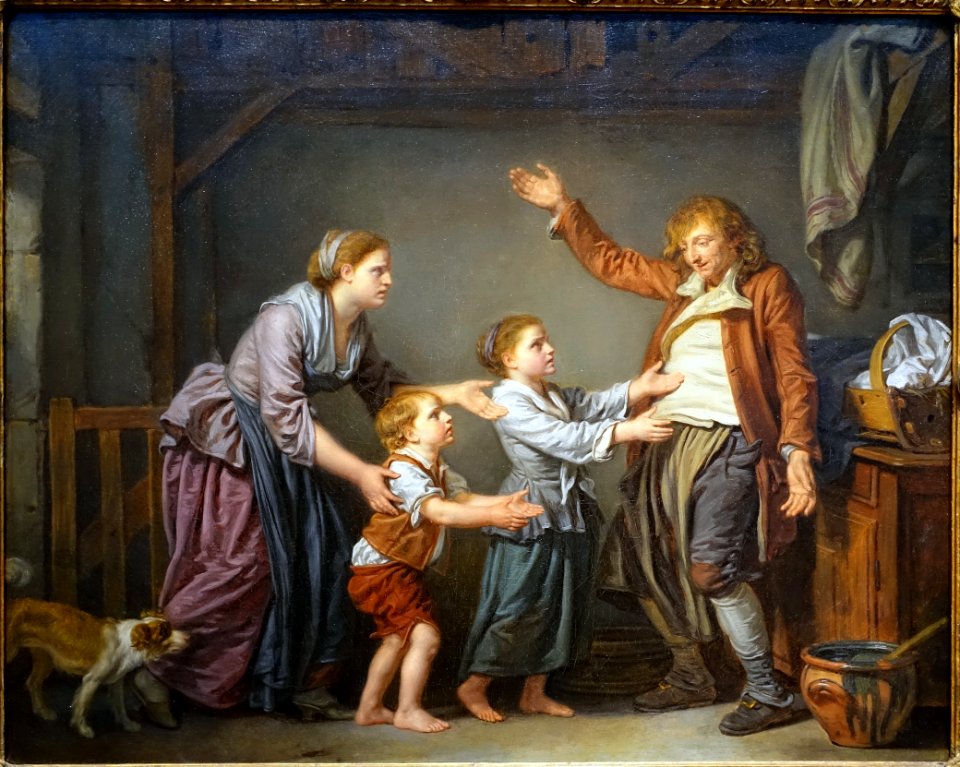 The Drunken Cobbler by Jean-Baptiste Greuze, 1780-1785, oil on canvas - Portland Art Museum - Portland, Oregon - DSC09087