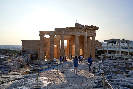 The eastern side of the Propylaea on September 20, 2020