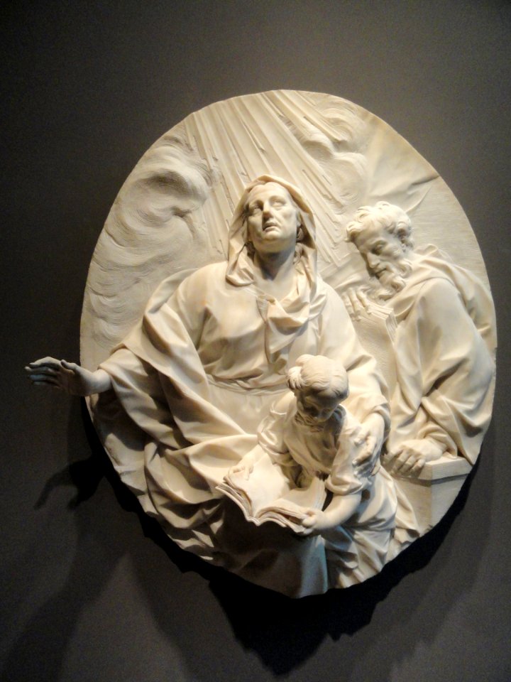 The Education of the Virgin by Giuseppe Mazzuoli the Elder, about 1700, marble - Cleveland Museum of Art - DSC08804