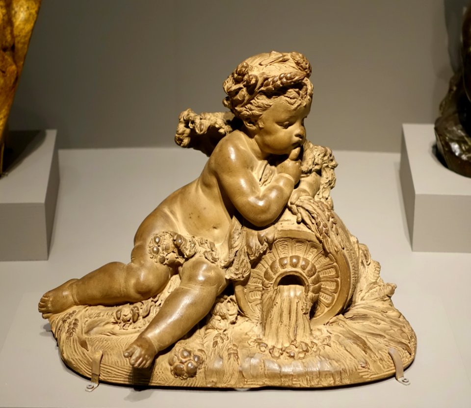 The Infant Source by Albert-Ernest Carrier-Belleuse, 1864, terracotta - Portland Museum of Art - Portland, Maine - DSC03955