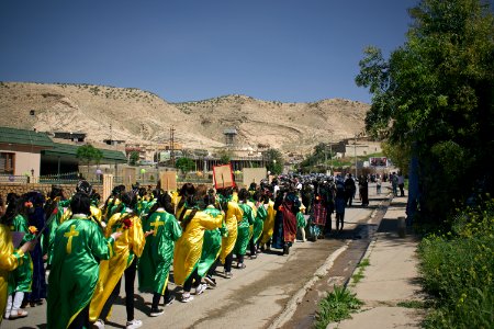 The parade and festival for Palm Sunday in 2018 in alQosh, a Chaldean Catholic town 24