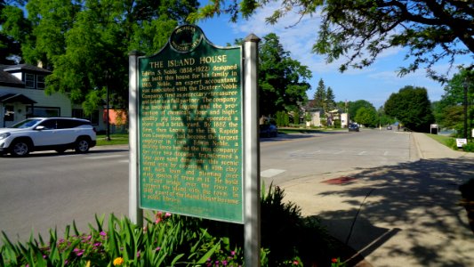 The Island House Historic Marker