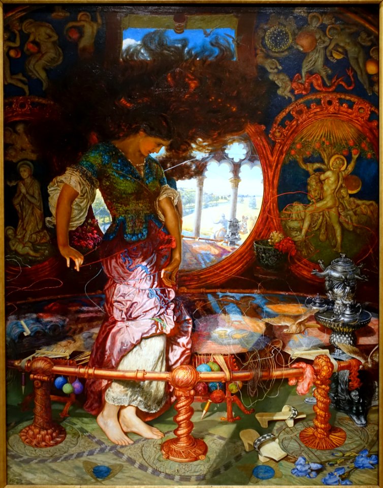 The Lady of Shalott by William Holman Hunt, c. 1890-1905, oil on canvas - Wadsworth Atheneum - Hartford, CT - DSC05541