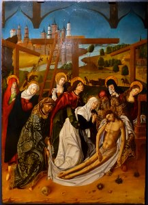 The Deposition by Maestro Bartolomé or workshop, 1480-1488, oil on panel - University of Arizona Museum of Art - University of Arizona - Tucson, AZ - DSC08390