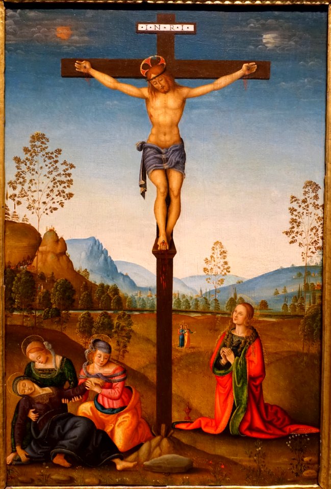 The Crucifixion by Giannicola di Paolo, 1520, tempera on wood - Portland Art Museum - Portland, Oregon - DSC09025