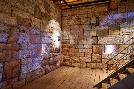 The interior (1st storey) of the SE Tower of the Castle of Aigosthena on August 27, 2020