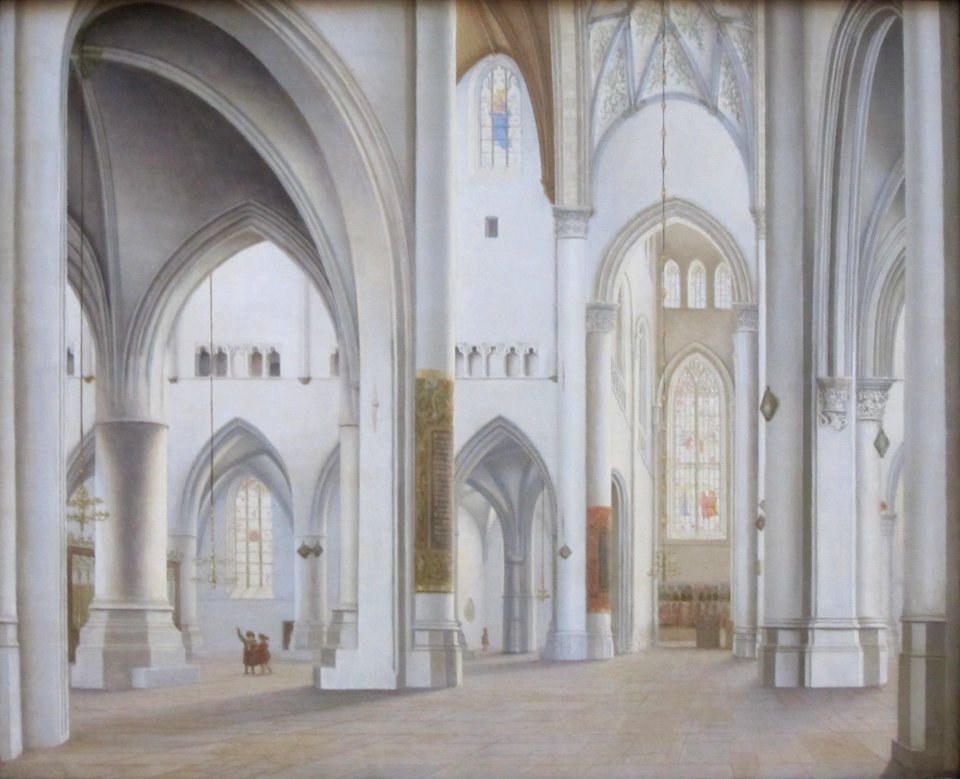 The Interior of the Church of Saint Bavo, Haarlem by Pieter Jansz. Saenredam, Getty Center