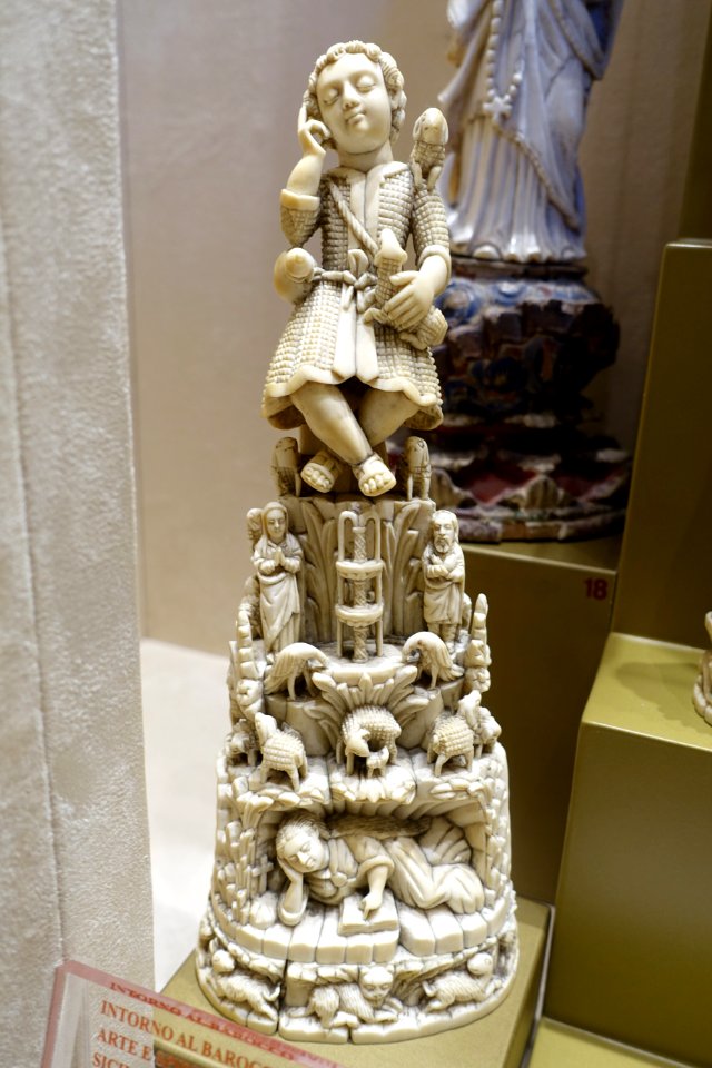 The Dream of the Good Shepherd, Indo-Portuguese, 1600s AD, ivory - Vatican Museums - DSC00732
