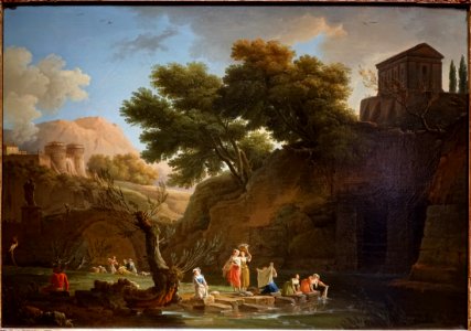The Laundresses by Claude-Joseph Vernet, French, c. 1740, oil on canvas - John and Mable Ringling Museum of Art - Sarasota, FL - DSC00812