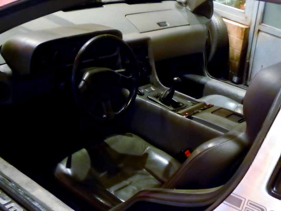 The interior of 1981 De Lorean DMC-12