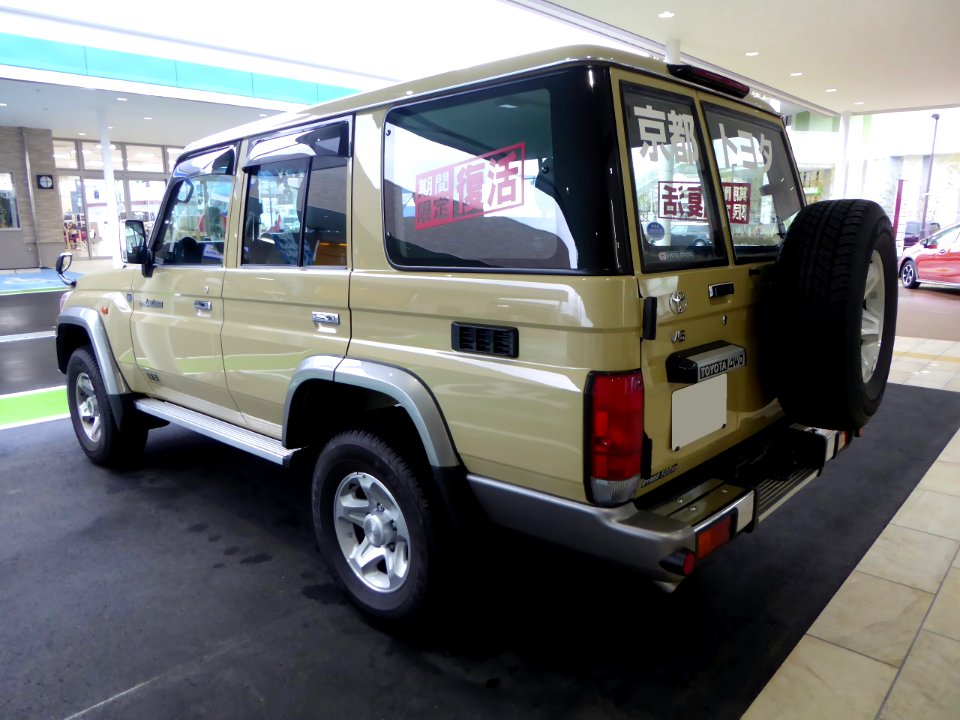 The leftside of Toyota LAND CRUISER 70 VAN