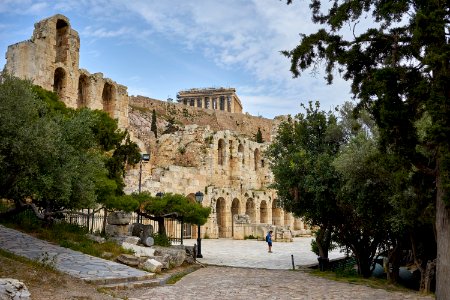 The Odeon of Herodes Atticus on April 21, 2020