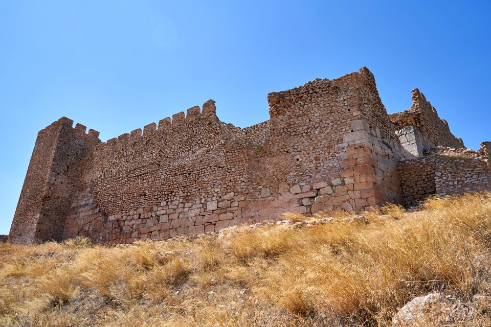 The derelict fortifications of the CAstle Larissa of Argos on September 5, 2020