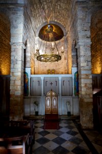 The interior of the Church of Panagia Gorgoepikoos on August 14, 2020