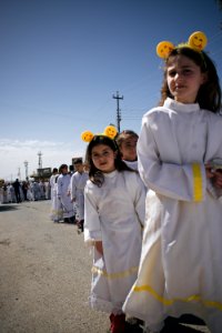 The parade and festival for Palm Sunday in 2018 in alQosh, a Chaldean Catholic town 01
