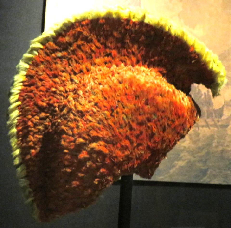 The mahiole (feathered helmet) that chief Kalaniopuu gave to captain James Cook