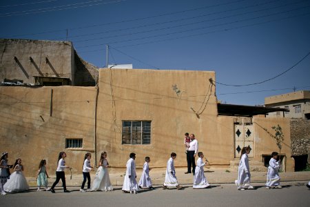 The parade and festival for Palm Sunday in 2018 in alQosh, a Chaldean Catholic town 19