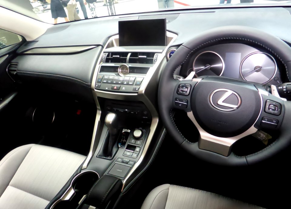The interior of Lexus NX300h PROTOTYPE