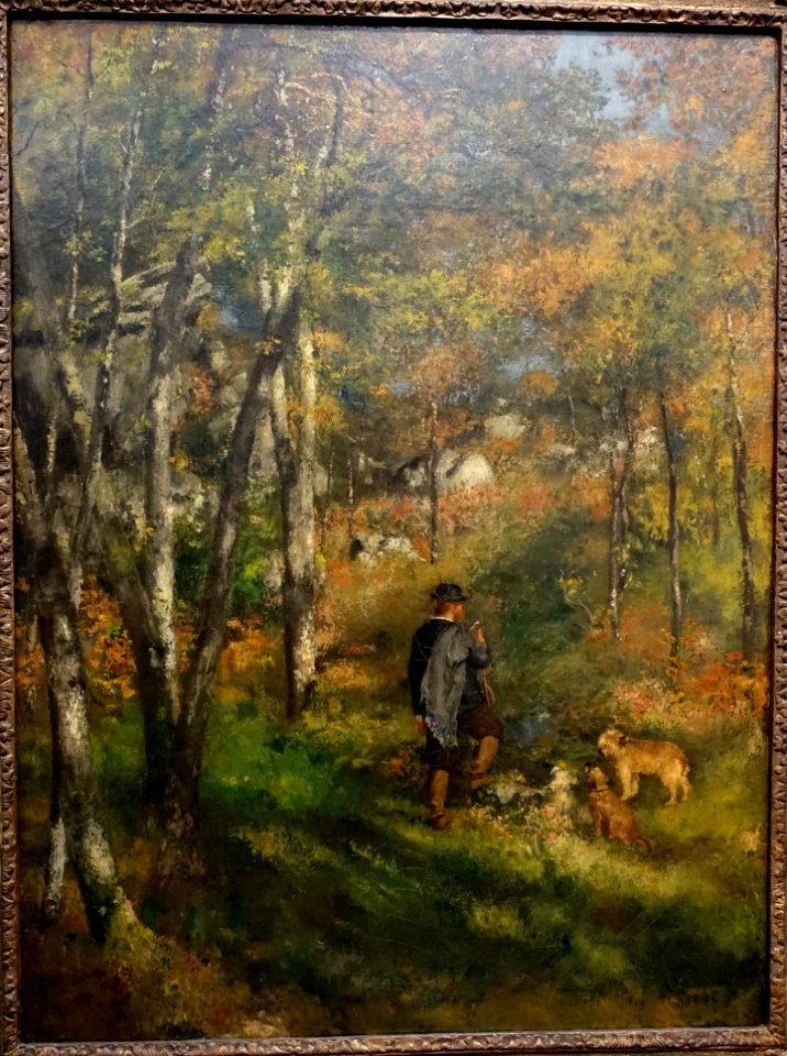 The Painter Le Coeur Hunting in the Fontainebleau Forest, by Pierre-Auguste Renoir, 1866, oil on canvas - Museu de Arte de São Paulo - DSC07256