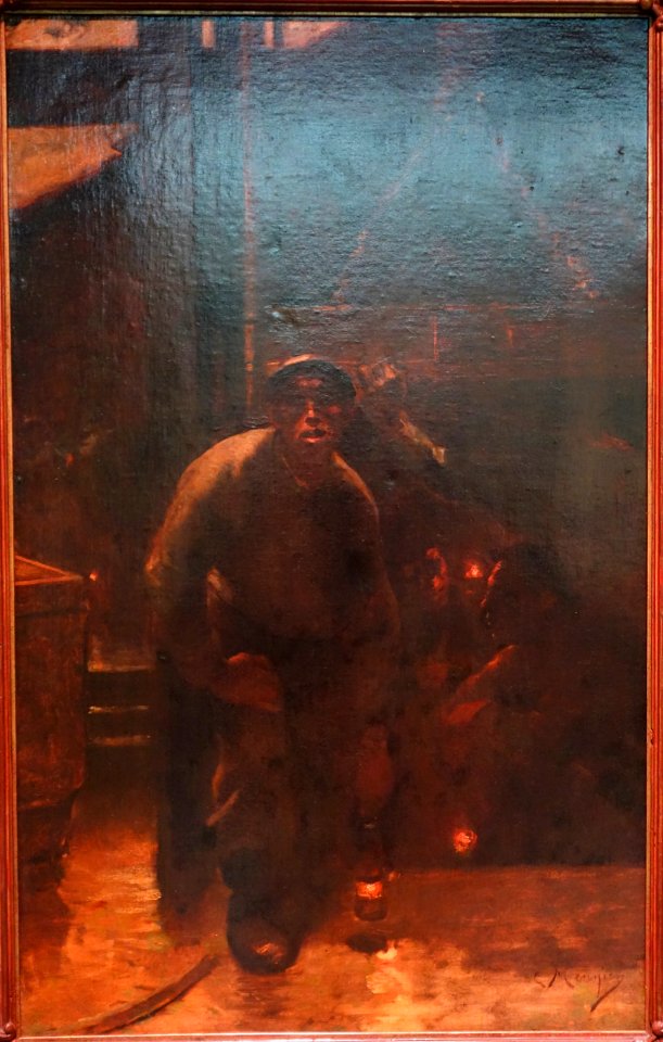 The Mine Exit by Constantin Meunier, undated - Museum M - Leuven, Belgium - DSC05343