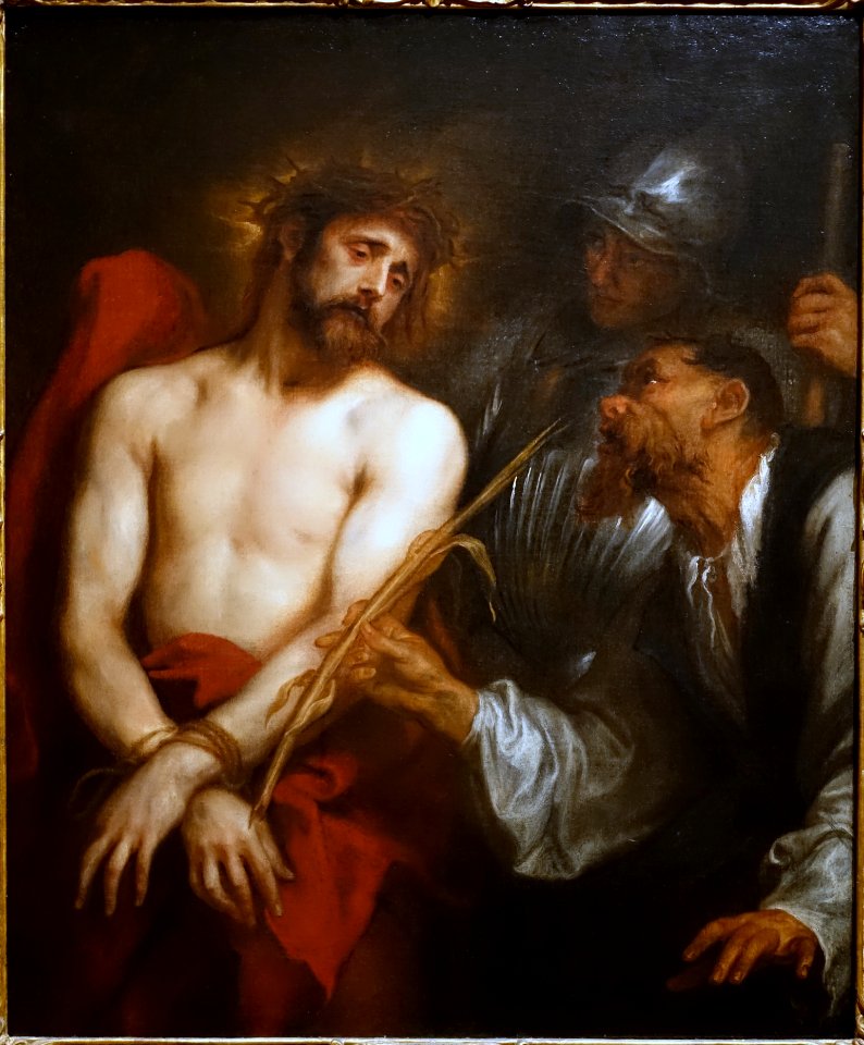 The Mocking of Christ, by Anthony Van Dyck, Flemish, 1628-1630, oil on canvas - Princeton University Art Museum - DSC06509