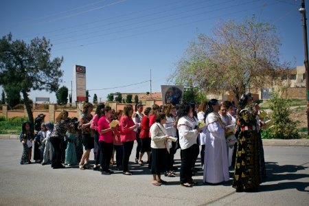 The parade and festival for Palm Sunday in 2018 in alQosh, a Chaldean Catholic town 17