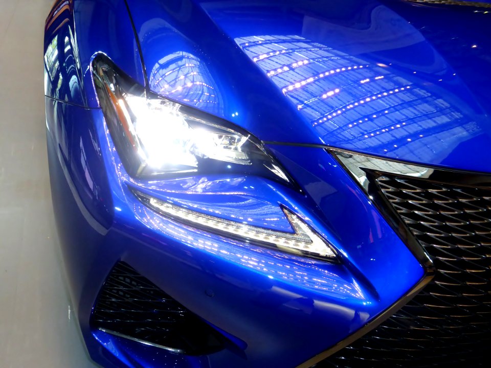 The headlamp of Lexus RC F prototype
